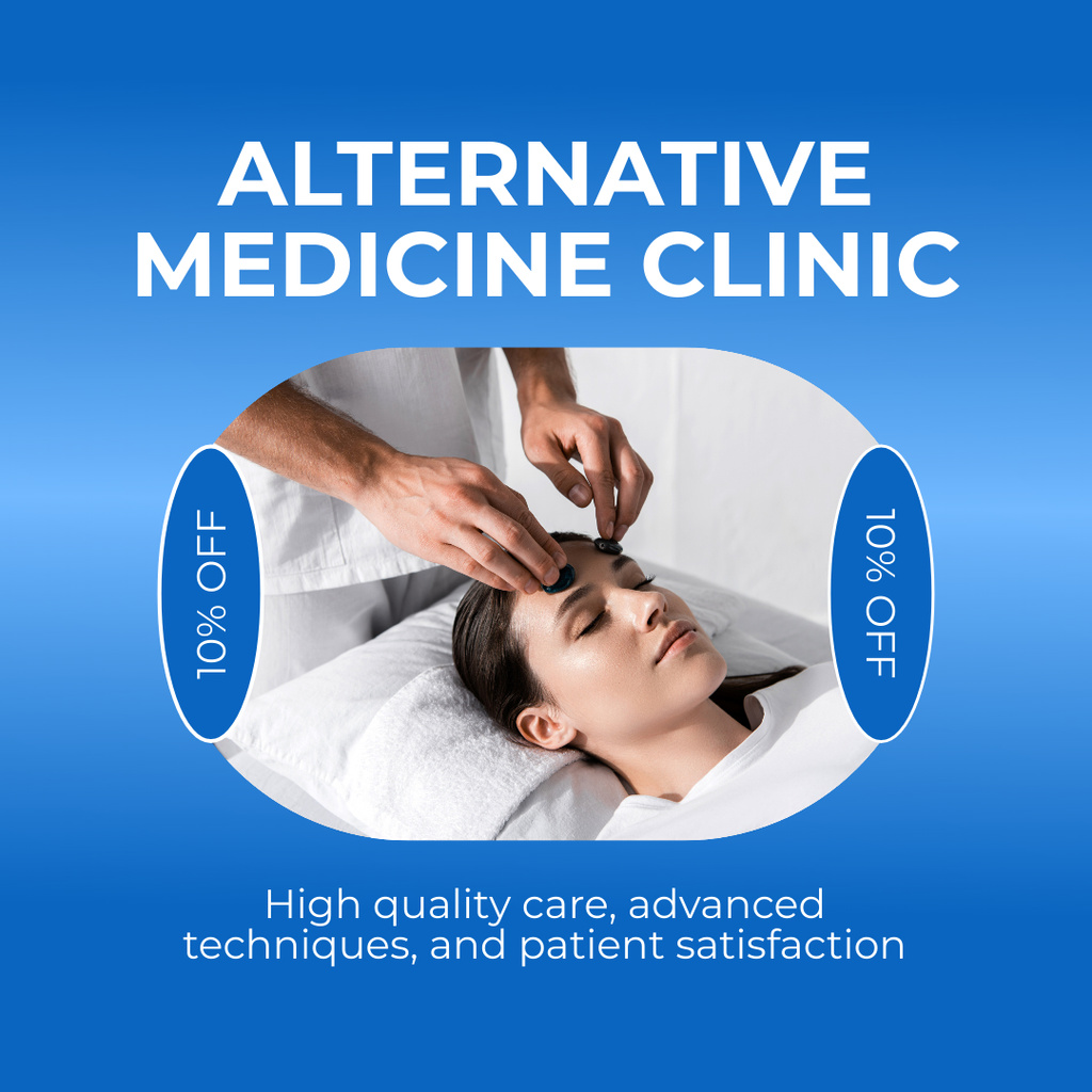 Cost-effective Alternative Medicine Clinic Services Instagram Design Template