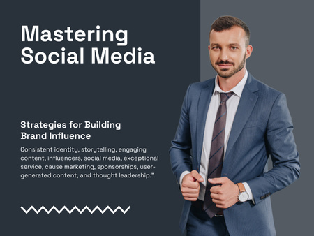 Mastering Strategy Social Media for Brand Growth Presentation Πρότυπο σχεδίασης