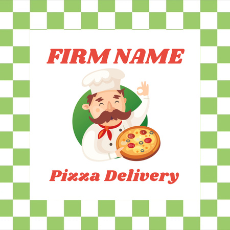 Реклама службы доставки вкусной пиццы Animated Logo – шаблон для дизайна