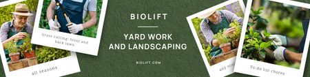 Yard Work and Landscaping Services Offer Twitter Modelo de Design