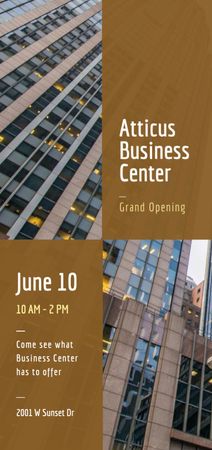 Business Building Center Grand Opening Announcement Flyer DIN Large Design Template