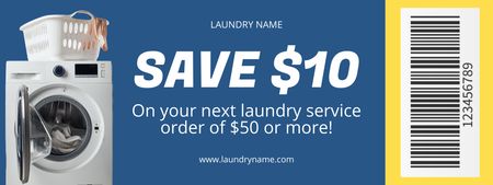 Laundry Service Voucher Offer Coupon Design Template