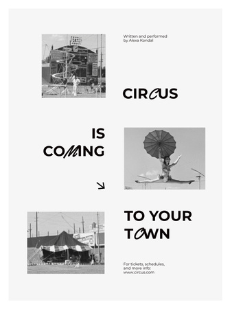 Circus Show Announcement Poster US Modelo de Design