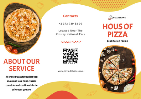 Designvorlage Pizza House Advertising für Brochure