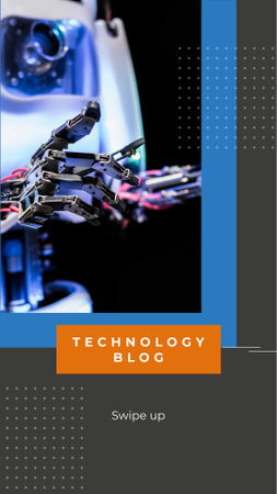 Plantilla de diseño de Technology Blog Ad with Modern Robot Instagram Story 