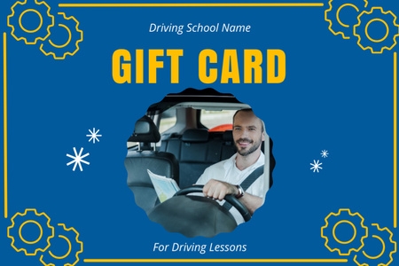 Car Driving Classes At Trusted School Offer Gift Certificate Design Template