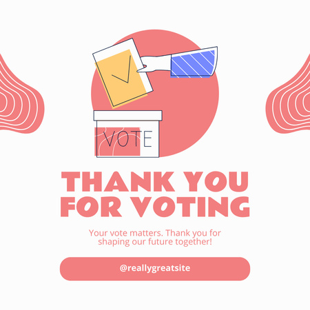 Designvorlage Dankbarkeit für die Teilnahme an Wahlen für Instagram AD
