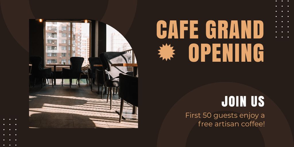 Astonishing Cafe Opening Event With Artisan Coffee For Guests Twitter – шаблон для дизайна