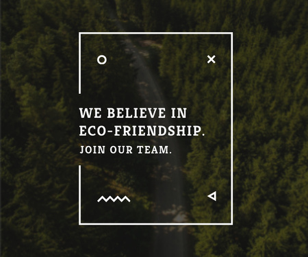 Plantilla de diseño de Eco-friendship concept Large Rectangle 