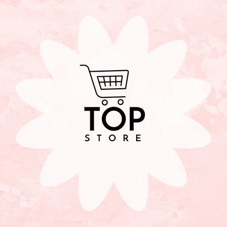 Plantilla de diseño de Store Ad with Shopping Cart Logo 