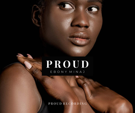 Beautiful Young African American Woman Facebook Modelo de Design