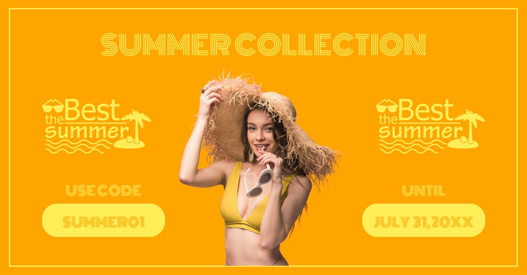 Best Summer Collection of Swimsuits Facebook AD – шаблон для дизайна