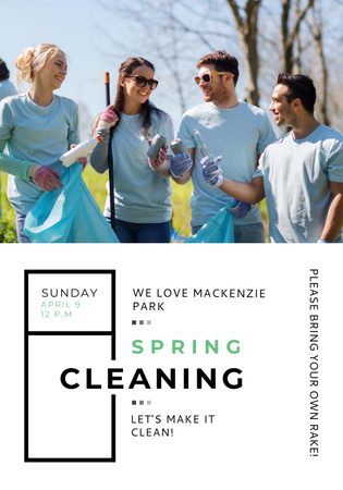 Spring Cleaning in Mackenzie park Poster 28x40in Design Template