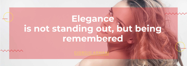 Elegance quote with Young attractive Woman Tumblr Πρότυπο σχεδίασης