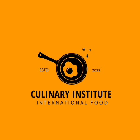Emblem of International Culinary Institute Logo Design Template