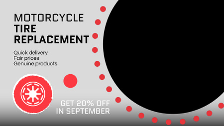 Motorcycle Tire Replacement Sale Offer Full HD video Design Template