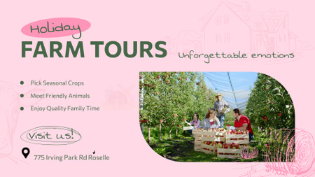 Platilla de diseño Holiday Farm Tours Offer Unforgettable Emotions Full HD video
