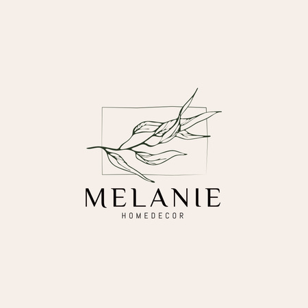 melanie home decor logo Logo tervezősablon