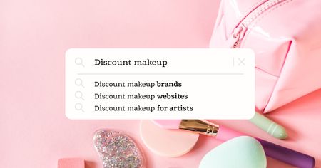 Makeup products Sale announcement Facebook AD Design Template