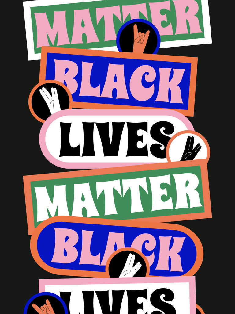 Szablon projektu Protest against Racism Poster US