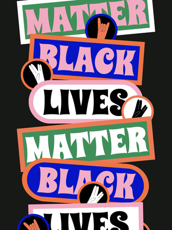 Protest against Racism Poster US – шаблон для дизайна