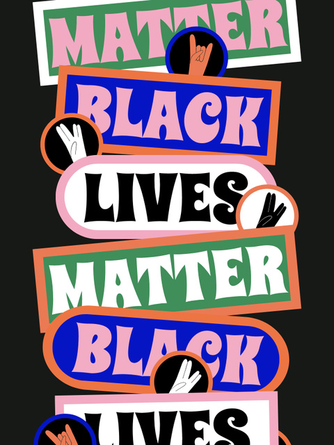 Protest against Racism Poster US Πρότυπο σχεδίασης