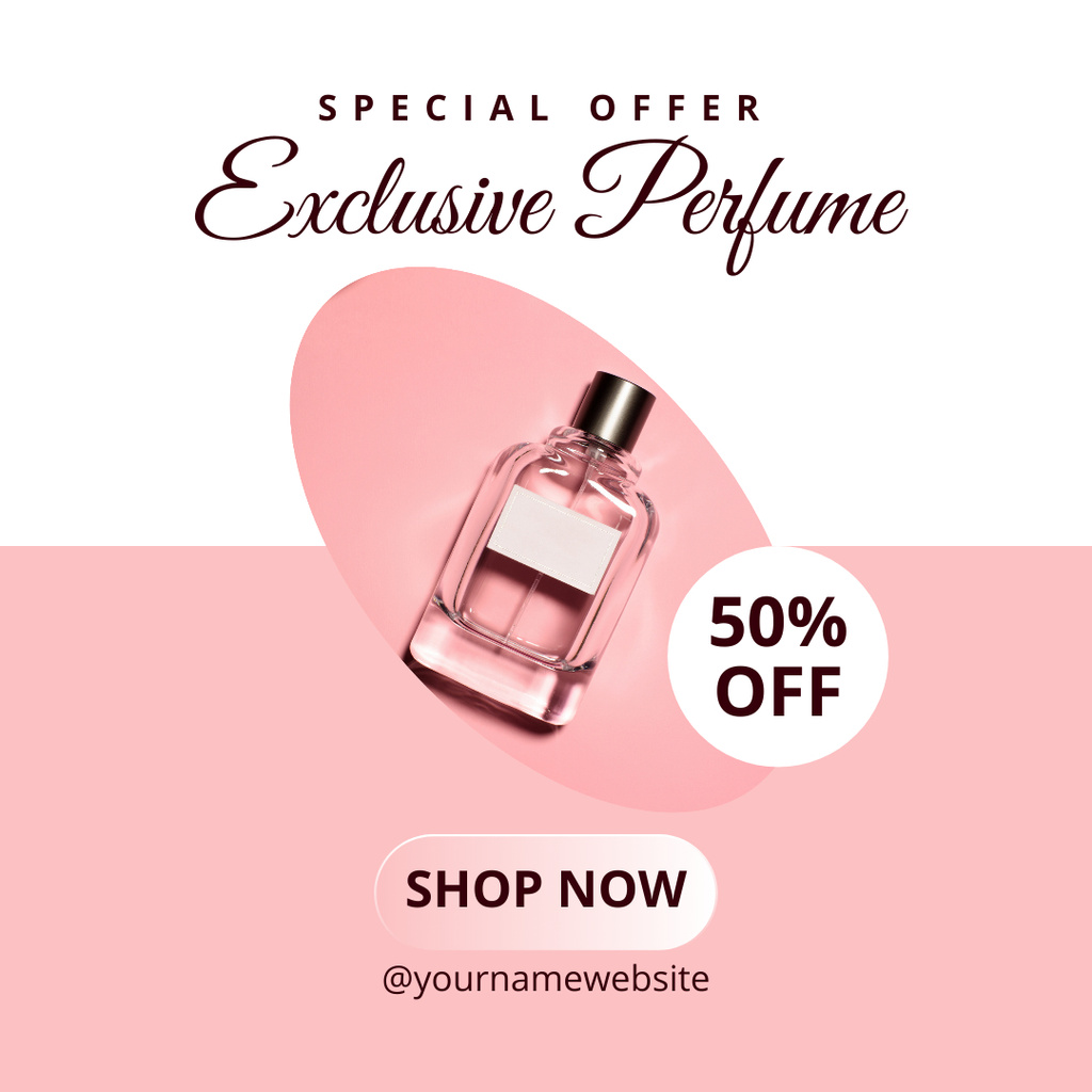 Ontwerpsjabloon van Instagram van Special Offer of Exclusive Perfume
