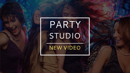 Designvorlage People dancing in Nightclub für Youtube