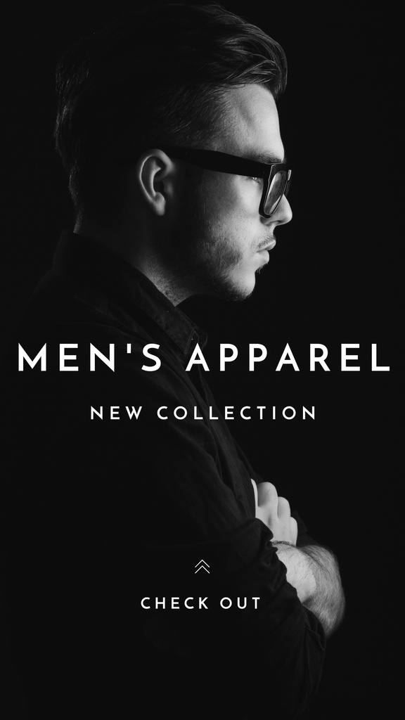 Man in stylish Suite and glasses Instagram Story tervezősablon