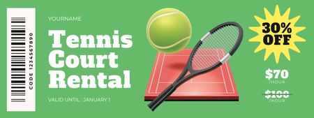 Platilla de diseño Tennis Court Rental Offer Coupon