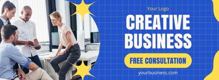 Ontwerpsjabloon van Facebook cover van Aanbod van gratis advies van Creative Business Agency