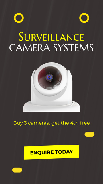 Designvorlage Security Camera Network Installation für Instagram Video Story