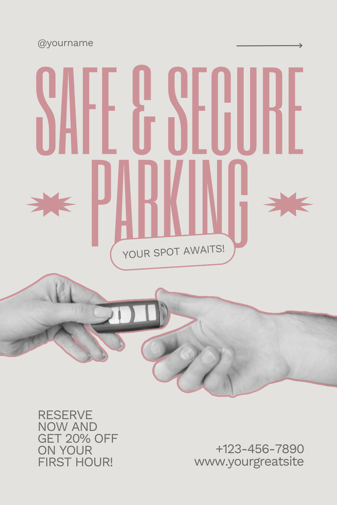 Discount for First Hours in Guarded Parking Pinterest Modelo de Design