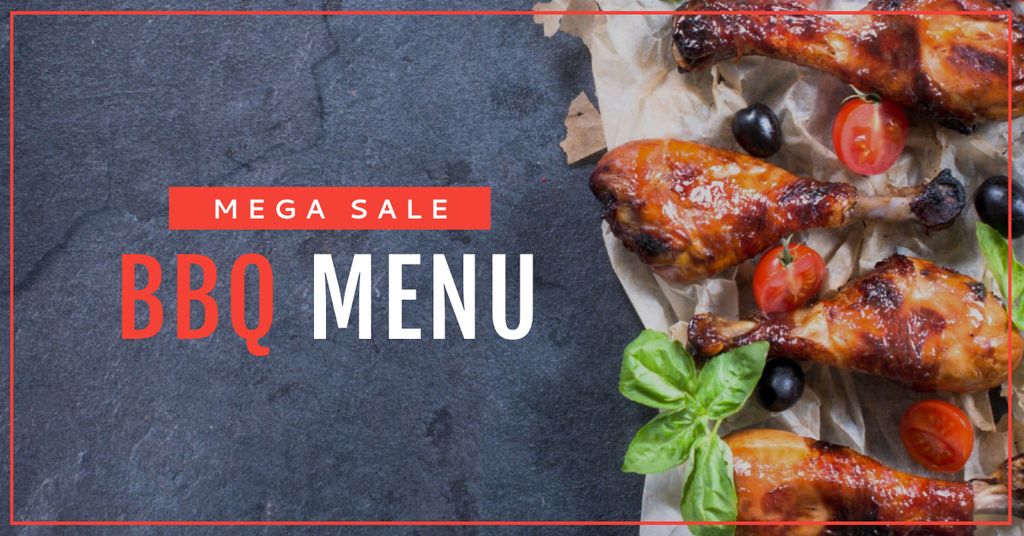 Sale Offer with Barbecue Facebook AD Πρότυπο σχεδίασης
