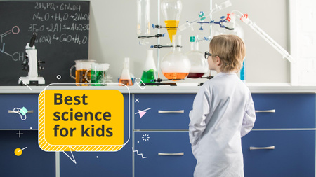 Designvorlage Channel About Science For Kids für Youtube Thumbnail