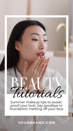 Designvorlage Beauty Tutorial Ad für TikTok Video