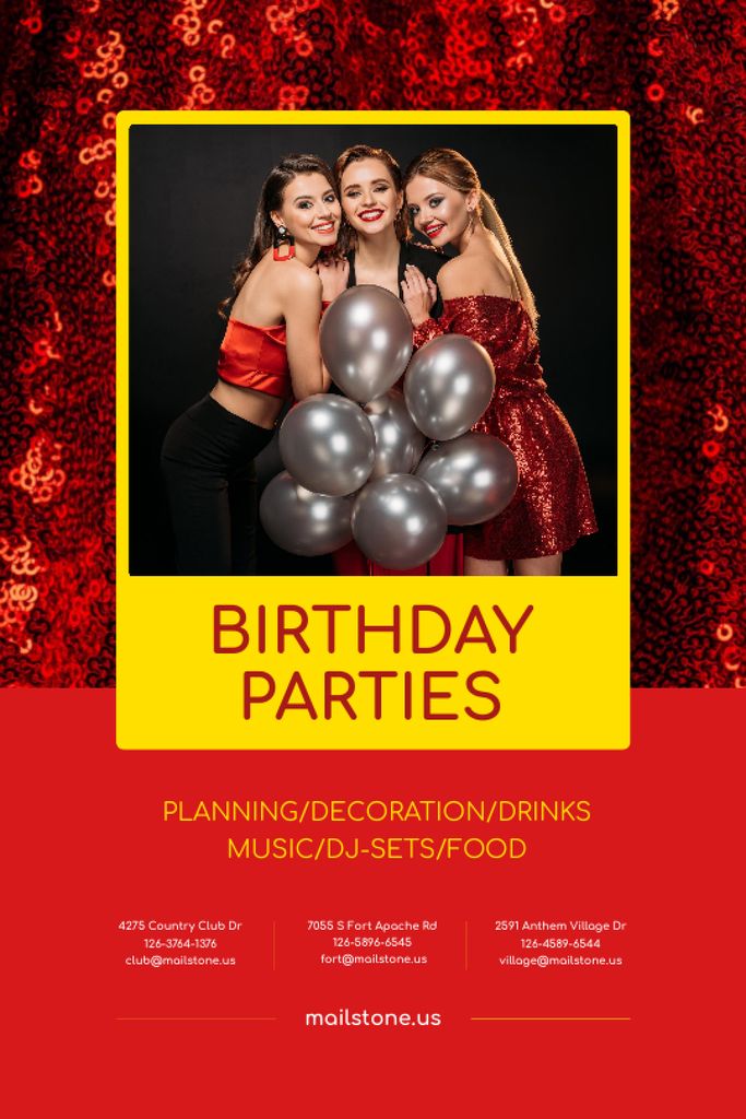 Designvorlage Birthday Party Organization Services für Tumblr
