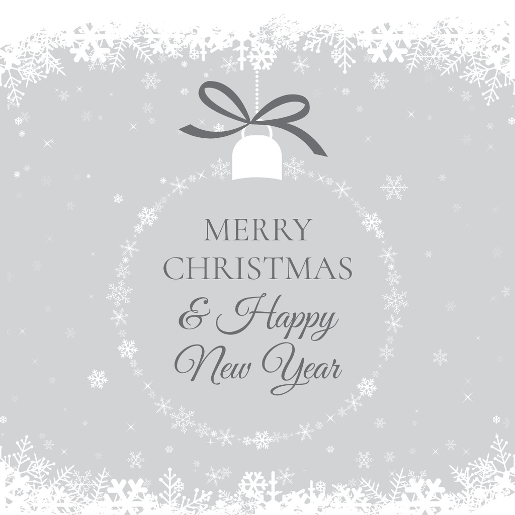 Modèle de visuel Merry Christmas Greeting on Christmas tree ball - Instagram