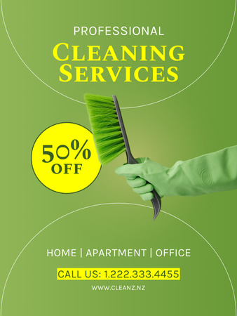Platilla de diseño Cleaning Service Advertisement Poster US