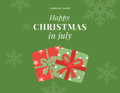Uplifting Announcement of Celebration of Christmas in July