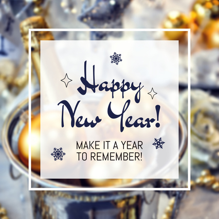 Ontwerpsjabloon van Animated Post van Splendid New Year Congrats With Bottle Of Champagne