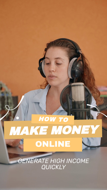 Designvorlage Helpful Advice On Earning High Income Online für TikTok Video