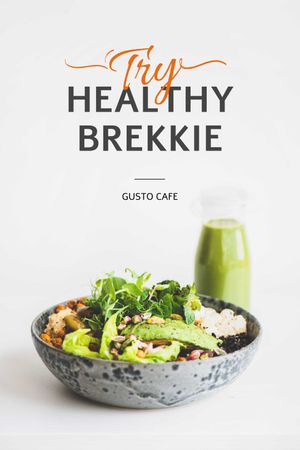 Template di design Healthy Breakfast with Smoothie Tumblr