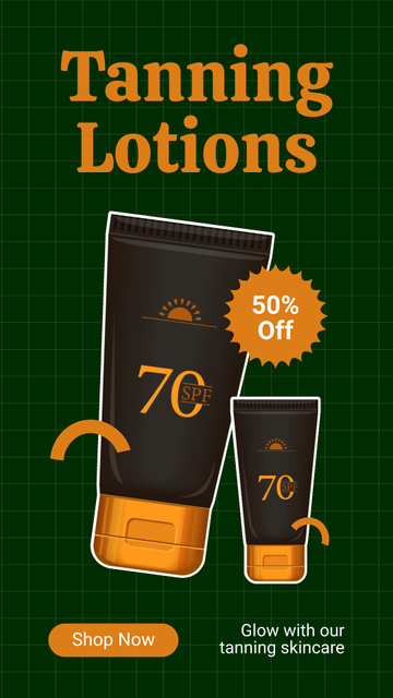 Tanning Lotions Promo Instagram Story Design Template