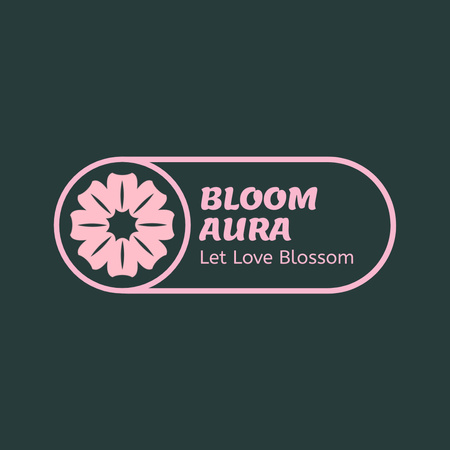 Designvorlage Blühende, florales Design, Service-Emblem für Animated Logo