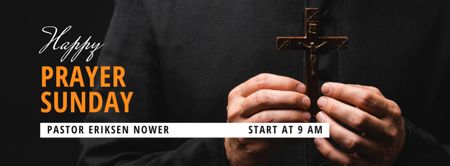 Prayer Sunday in Church Facebook cover Design Template