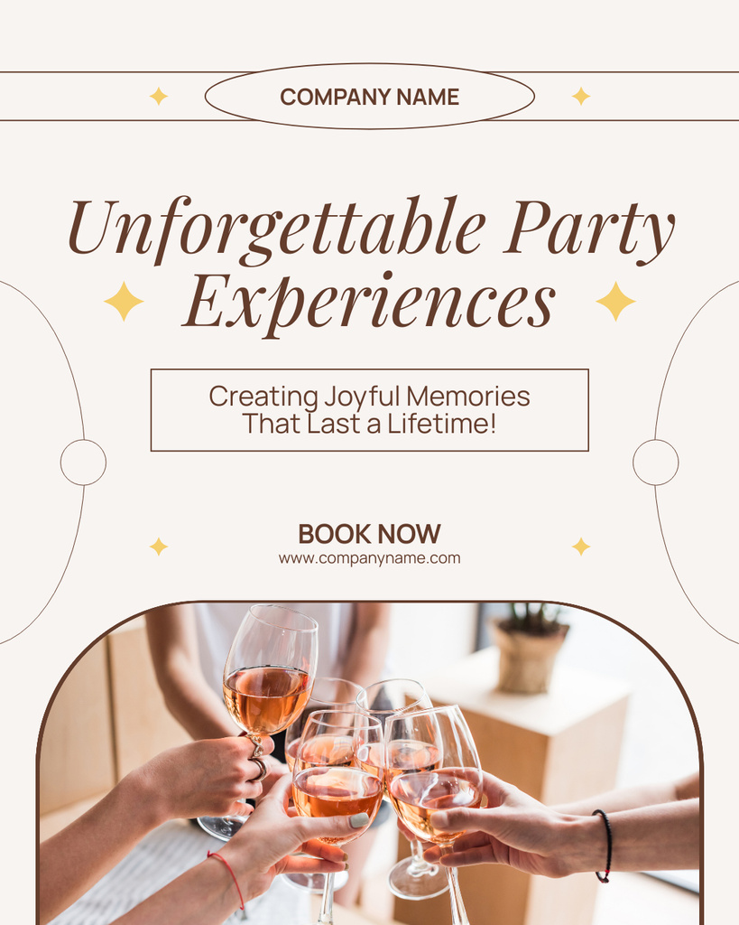 Unforgettable Party Experience with Event Agency Instagram Post Vertical tervezősablon