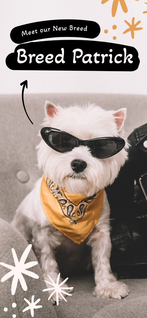 Plantilla de diseño de Funny Promotion Of New Dog Breed Snapchat Moment Filter 