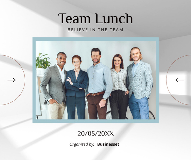 Modèle de visuel Team Lunch Announcement - Facebook