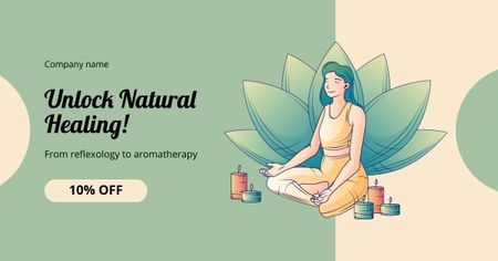 Alternative Medicine Therapies At Reduced Price Facebook AD Design Template